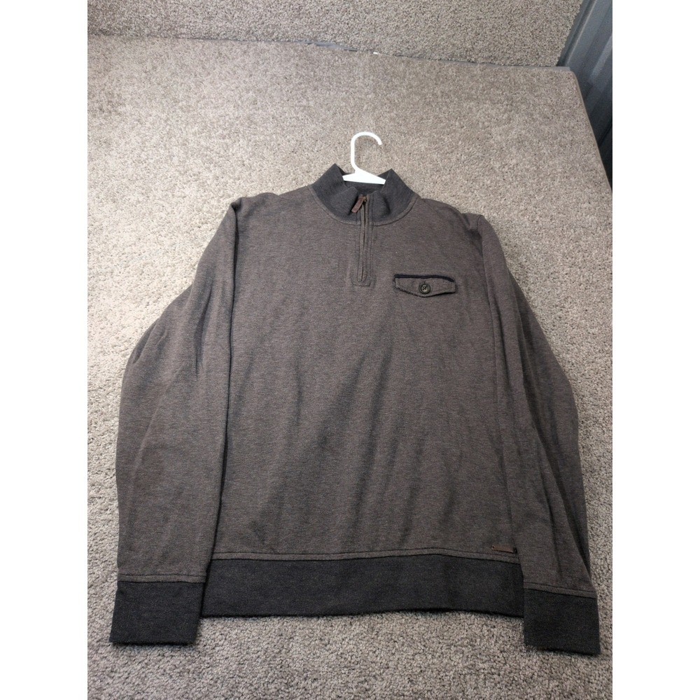 Ted Baker London Mens Gray Quarter Zip Pullover Sweater Size 5 XL TASM GBAG